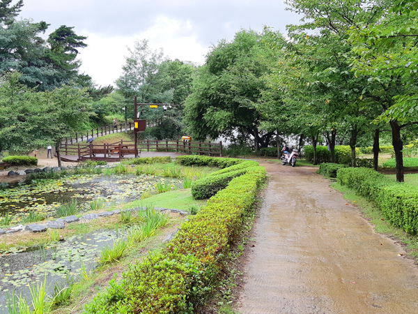 화동못 수변공원 산책로의 모습