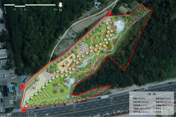 달천 도시생태휴식공간 조성사업 조성도