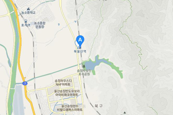 북울산역 광역전철 연장운행 위치도