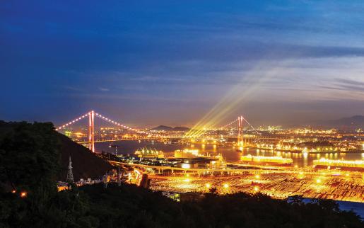 #북구 1컷 - 염포산 전망대에서 바라본 울산 야경