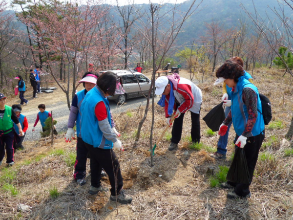 동축산 등산로 일원 나무심기 행사 및 비료주기 행사 실시