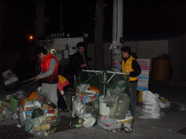 양정동 재활용품 분리수거 야간환경단속(2/22)