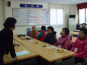 2011년도 어르신 한글교실 개강