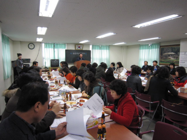 2월 찾아가는 통장회의 개최 → 냉천마을회관