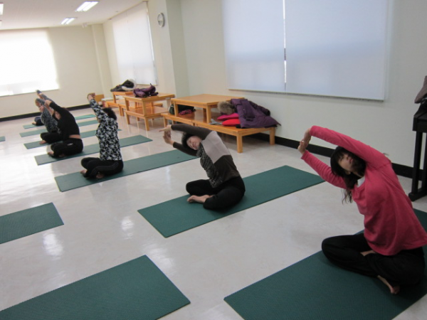 중산문화센터 다이어트요가 수업전경(2012년 2기)