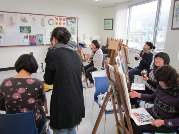 중산문화센터 데생&수채화 수업전경(2012.2기)