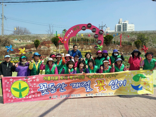 새마을회 초화류 식재