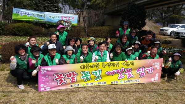 새마을협의회 및 부녀회 봄 초화류 식재