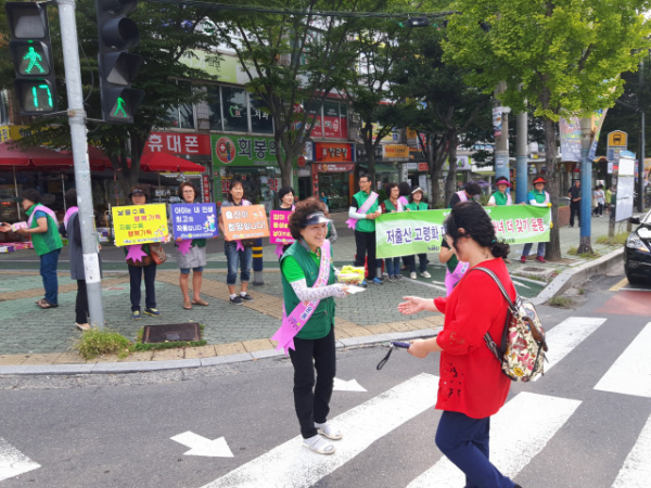   (효문동)새마을 협의회·부녀회 화봉사거리 한자녀 더 갖기 캠페인 실시 