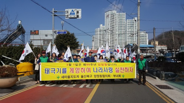 제99주년 3.1절 기념 나라사랑 태극기 달기 캠페인 실시