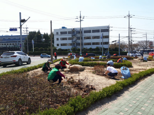상방광장 교통섬 환경정비 활동