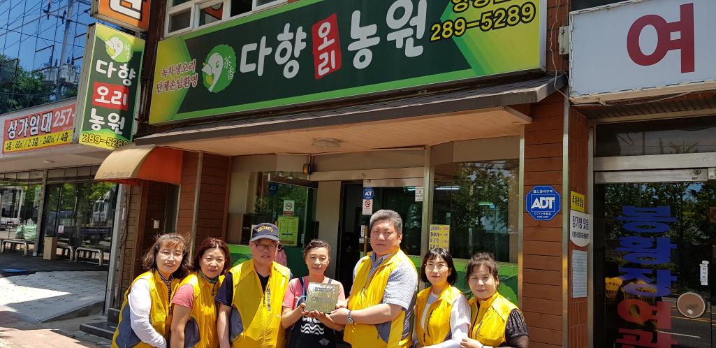 지역사회보장협의체 예쁜가게 결연 및 어르신 식사대접