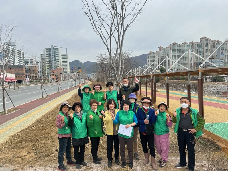 농소2동 새마을회 농이광장 꽃씨앗 파종